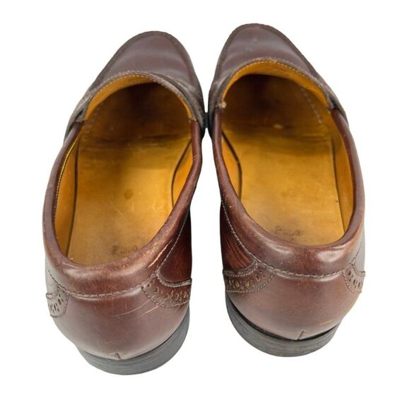 Polo Ralph Lauren  Brown/Red Leather Classic Men’s Penny Loafers Size 9.5 EE main image 8